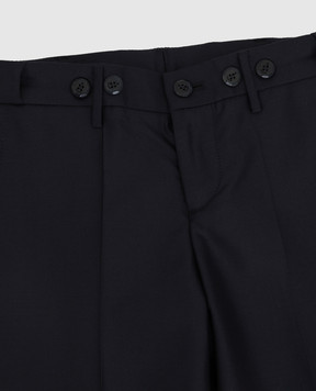 Stefano Ricci Children's dark blue trousers in wool and silk Y1T9000000WK003C