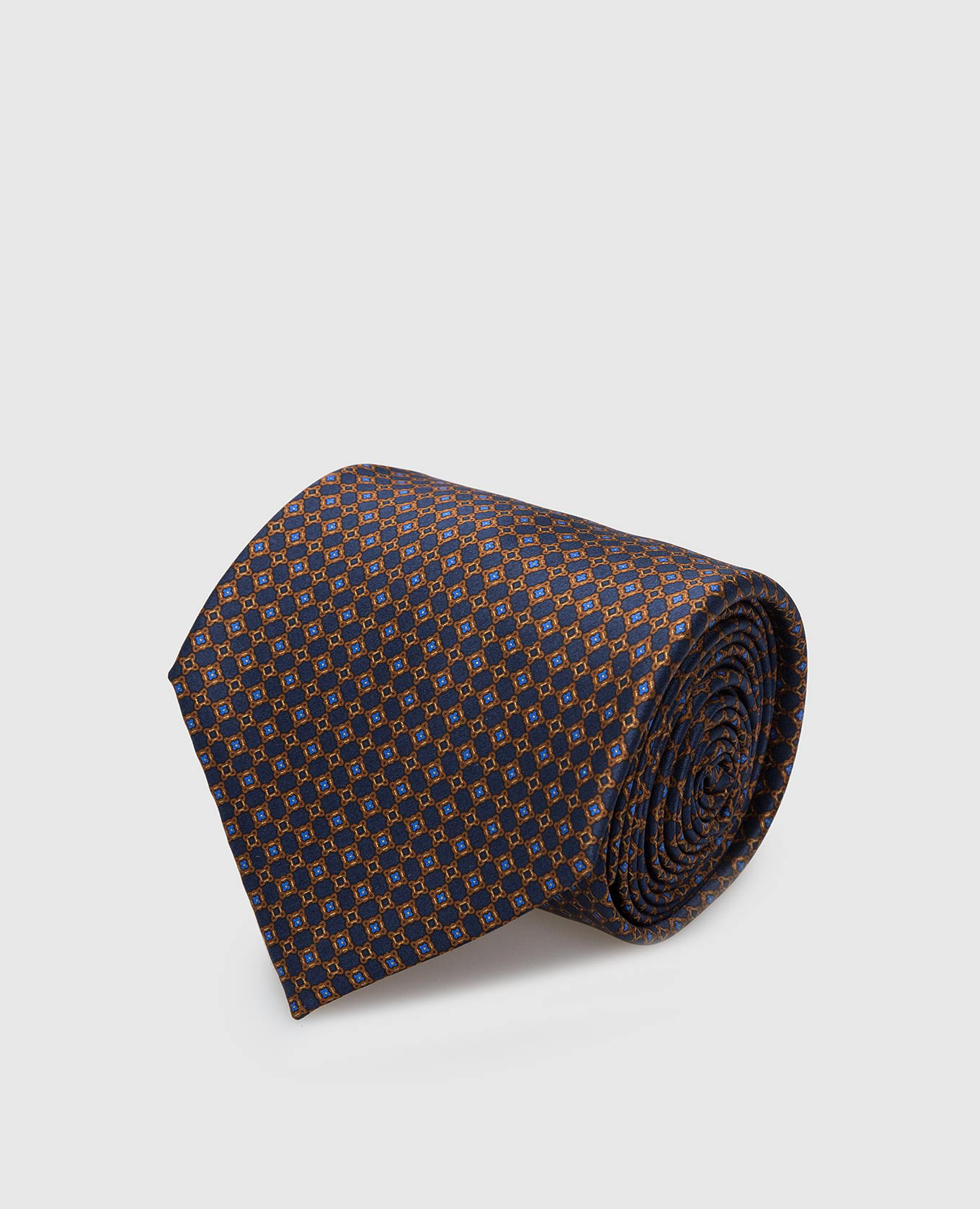 

Dark beige silk tie in pattern pattern Stefano Ricci