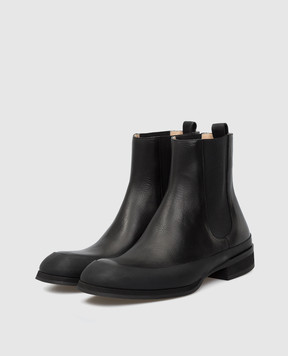 The Row Black Leather Chelsea F1191L65