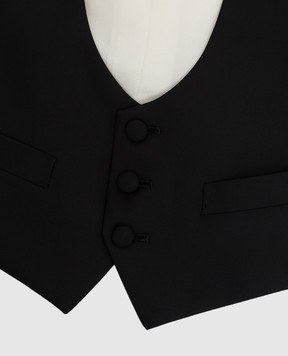Stefano Ricci Children's black wool vest Y2EF206000160509