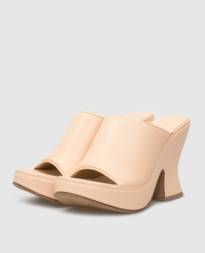 Bottega Veneta Peach Leather Mules 658979VBSD0