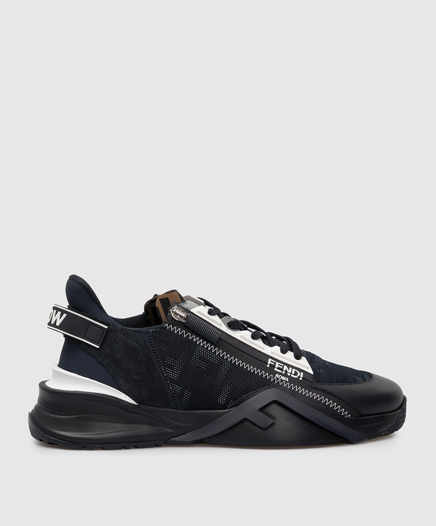 【FENDI】SNEAKERS◆7E1392AHHG Fendi - Flow trainers in navy blue with FF pattern