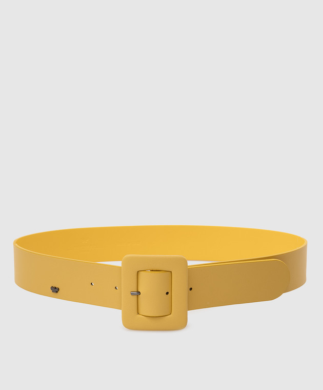 Max Mara Weekend - Brio yellow leather belt BRIO - shop with  display picture 2