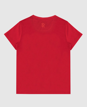 Stefano Ricci Children's red t-shirt with embroidery YNH9200050803