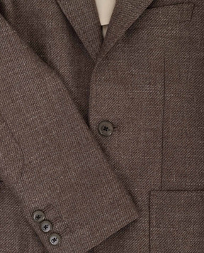 Stefano Ricci Children's brown wool and cashmere blazer Y1RSGD22T2HC3815