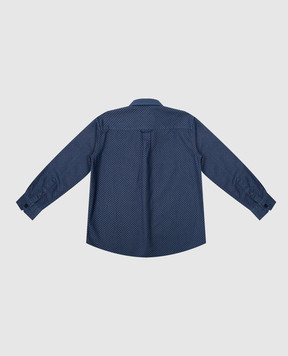 Stefano Ricci Children's dark blue patterned shirt YC004119SX1800