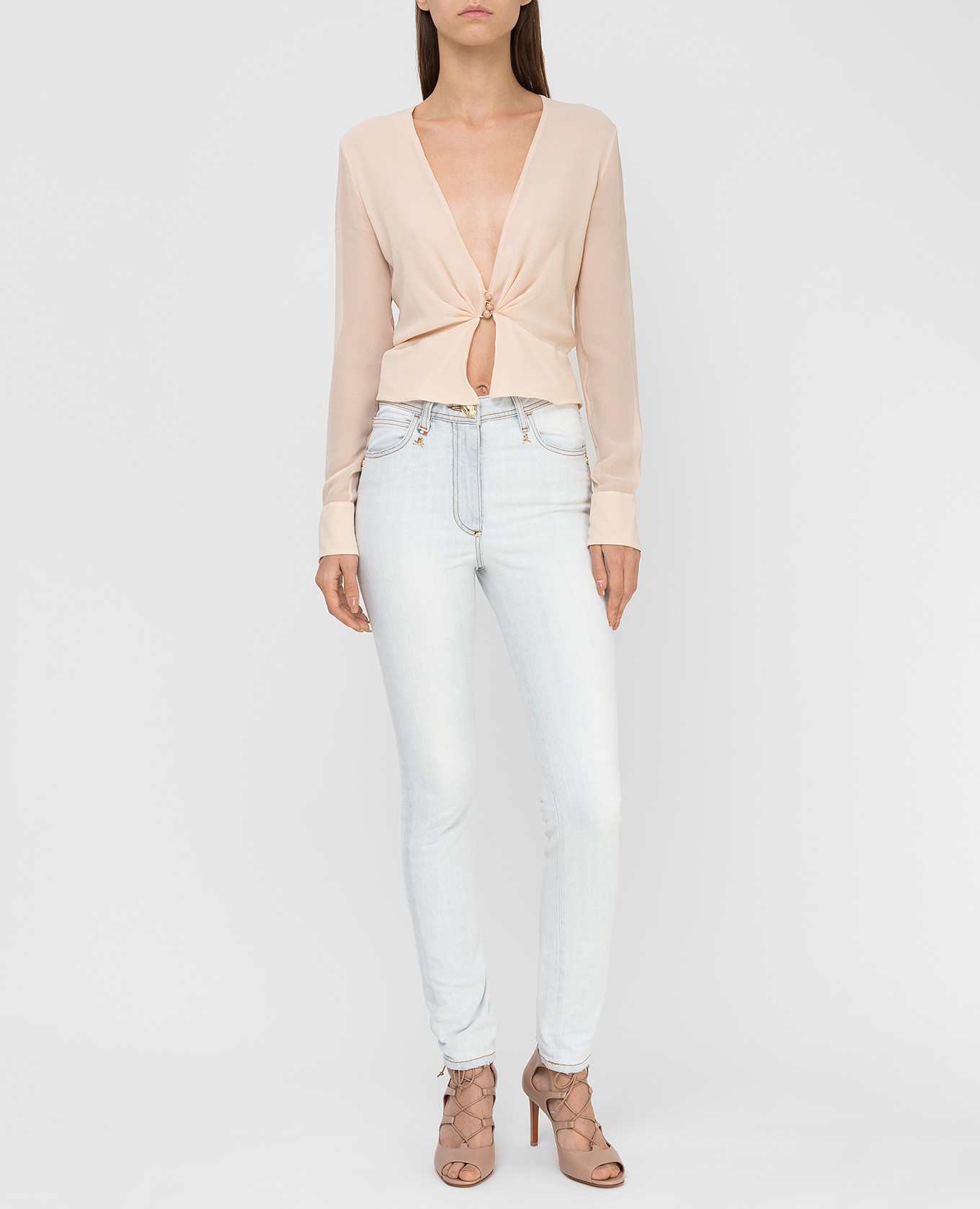 

Beige silk blouse Ermanno Scervino