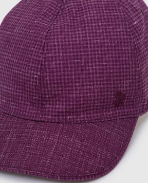 Stefano Ricci Children's purple cashmere and silk cap YVF5429HC4242