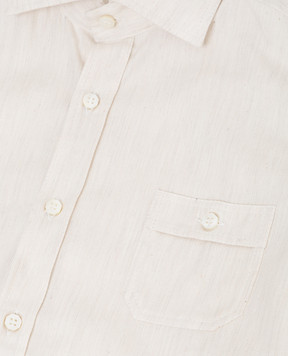 Stefano Ricci Children's light beige patterned shirt YC003210L824