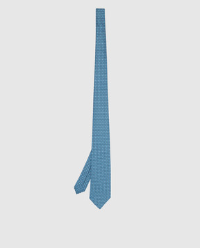 Stefano Ricci Blue silk tie in pattern pattern CH39027