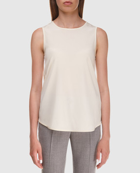 Peserico Yellow silk top S0889307325