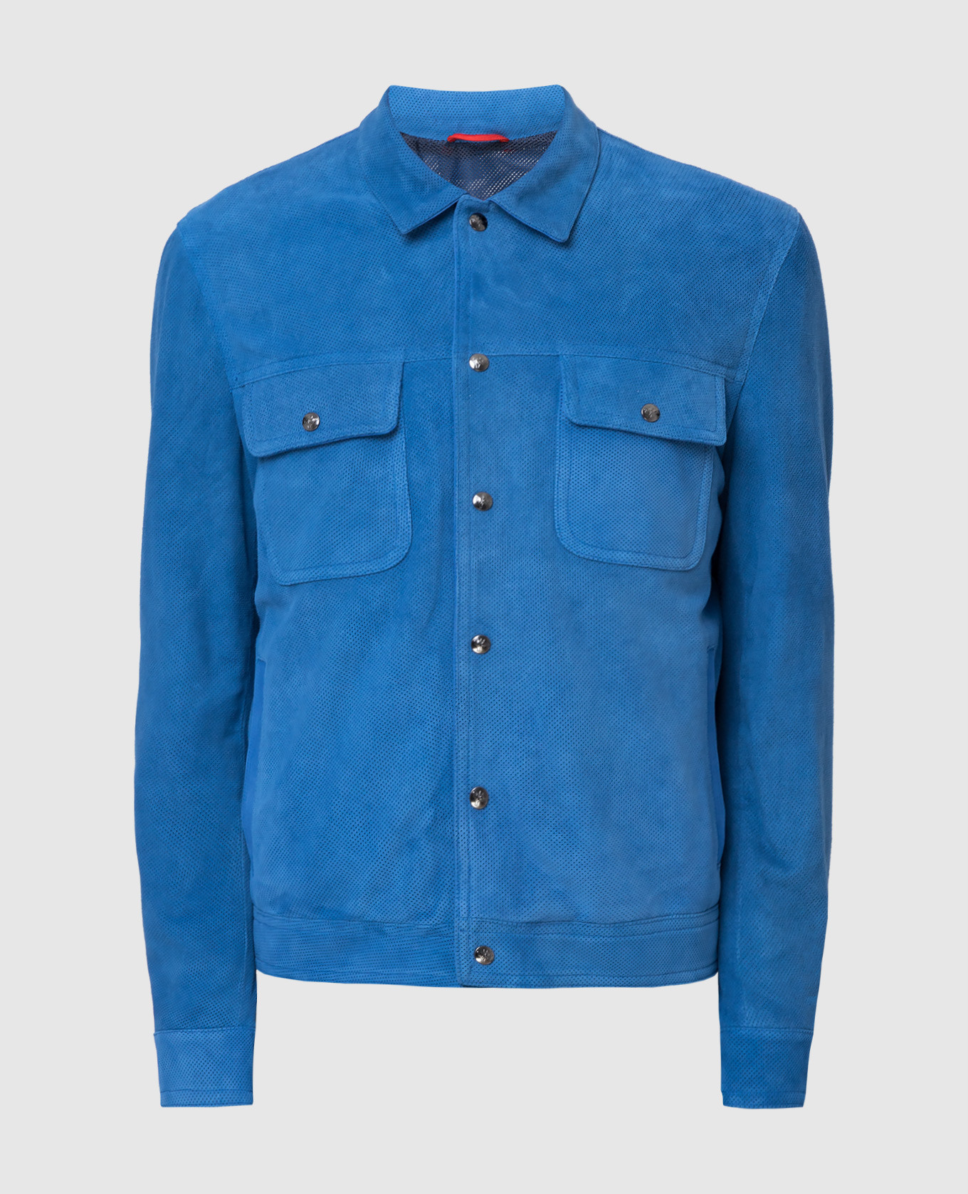 

Blue suede jacket ISAIA