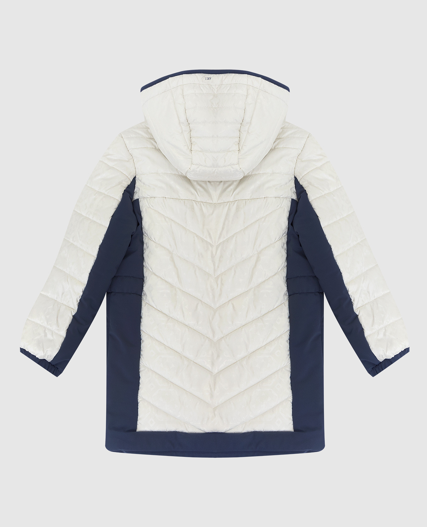 

Children's ski jacket in a pattern with contrasting panels Stefano Ricci, White