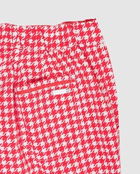 Stefano Ricci Children's red swimming shorts in a pattern YUB8200010B2340J
