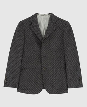 Stefano Ricci Children's patterned wool blazer Y1RSGD3300W805