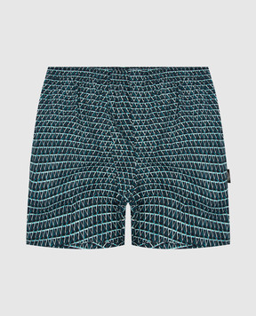 Ermenegildo Zegna Dark blue boxers in a pattern N3LE71280