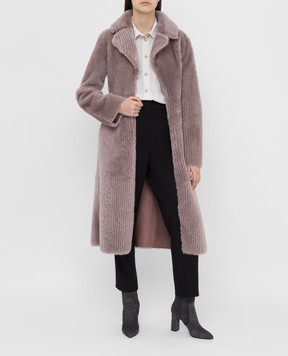 Dennis Basso Dark pink sheepskin coat 19766
