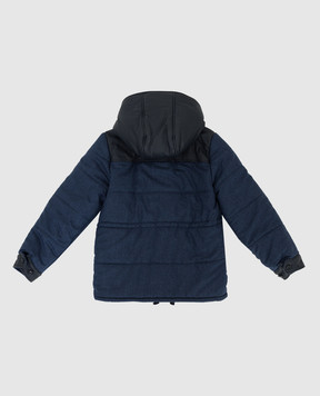 Stefano Ricci Children's wool jacket with leather inserts YAJ6400050SOL001