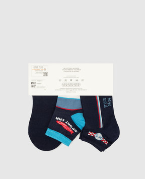 RiminiVeste Navy blue patterned children's socks set SUMMERKIT