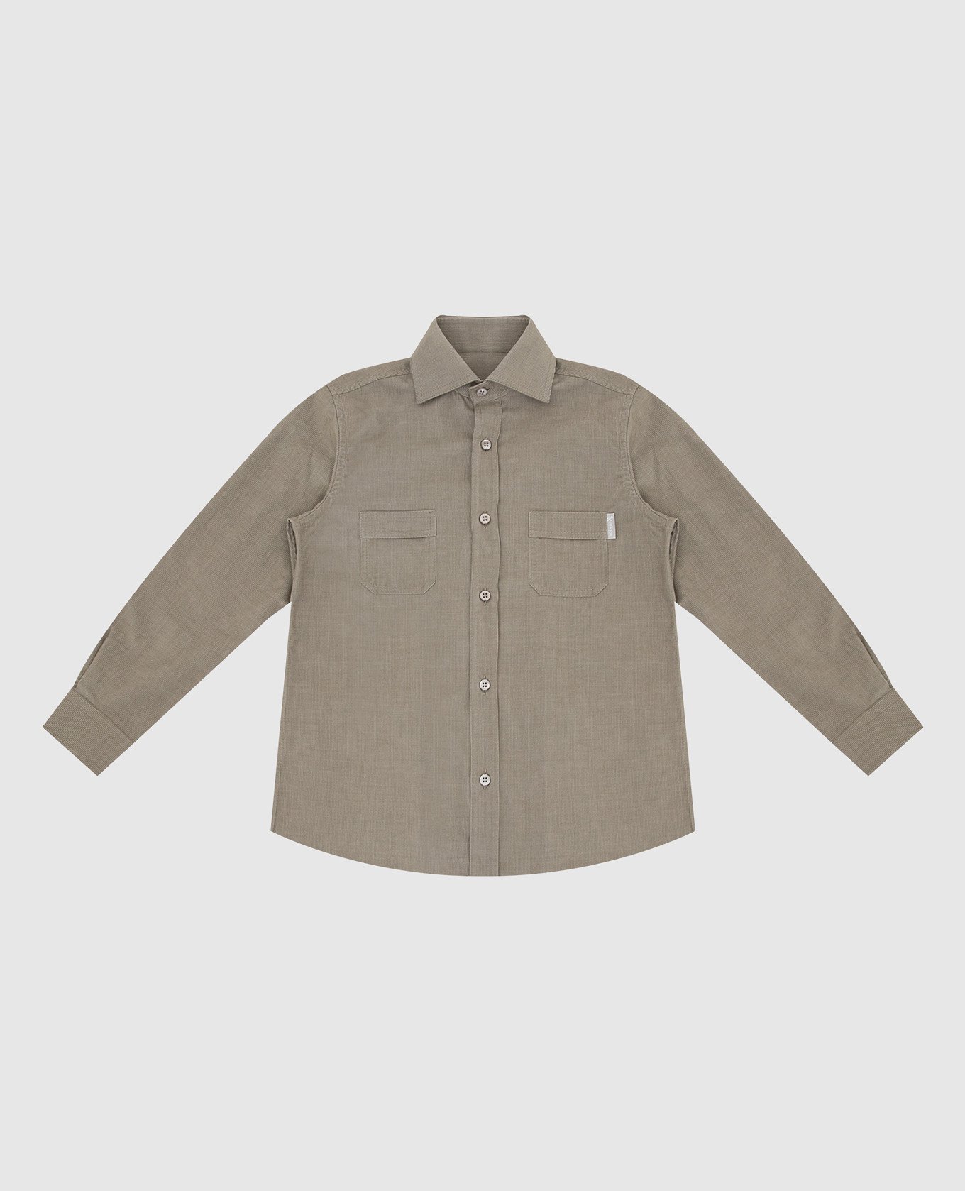 

Children's dark beige corduroy shirt Stefano Ricci