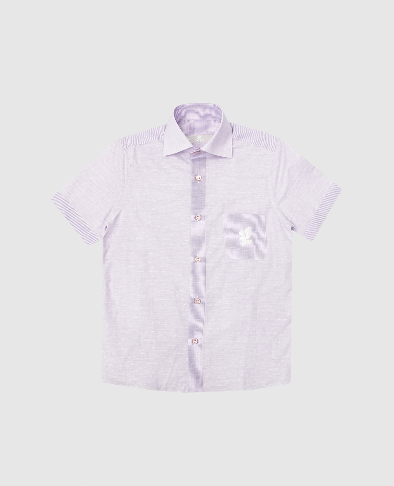 

Children's shirt in a pattern with an emblem Stefano Ricci, Violet