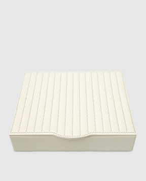 Giobagnara Light beige leather box for coffee capsules PFN811LB