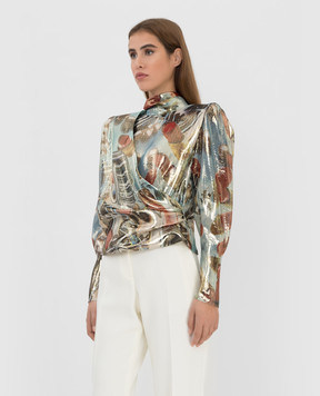 Lanvin Rosenquist blouse in cutout print RWTO00045082