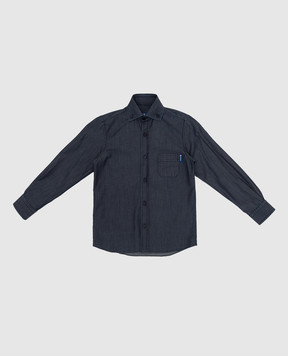 Stefano Ricci Children's dark blue shirt YC005766EX1906