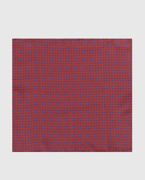 Stefano Ricci Children's silk burgundy set of patterned tie and pache scarf YDH29025