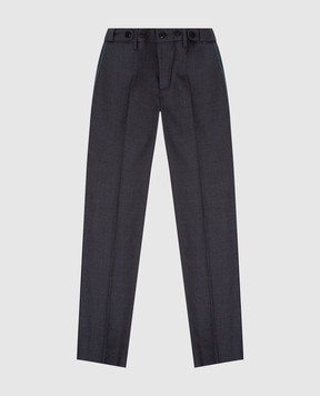 Stefano Ricci Children's dark gray wool trousers Y1T0G90T00W0017C