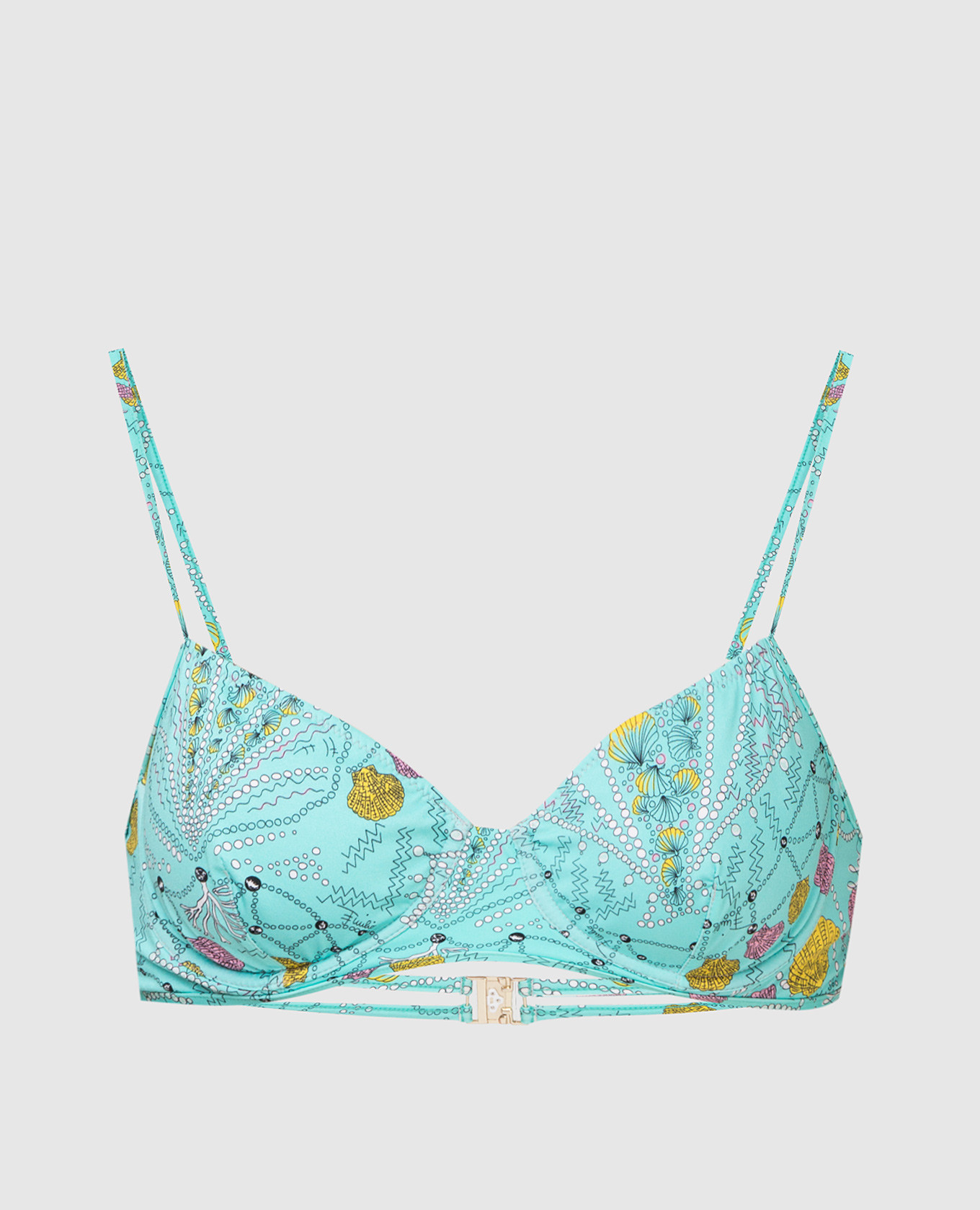 

Underwire bodice with Conchiglie print EMILIO PUCCI, Light blue