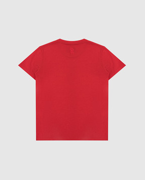 Stefano Ricci Children's red T-shirt with logo and embroidery YNH1100370803