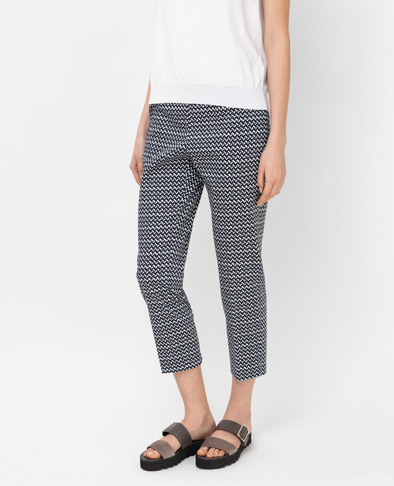 

Trousers with geometric pattern Peserico, Blue