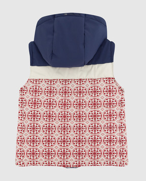 Stefano Ricci Children's light burgundy vest in a pattern YAJ6S40030HN0018