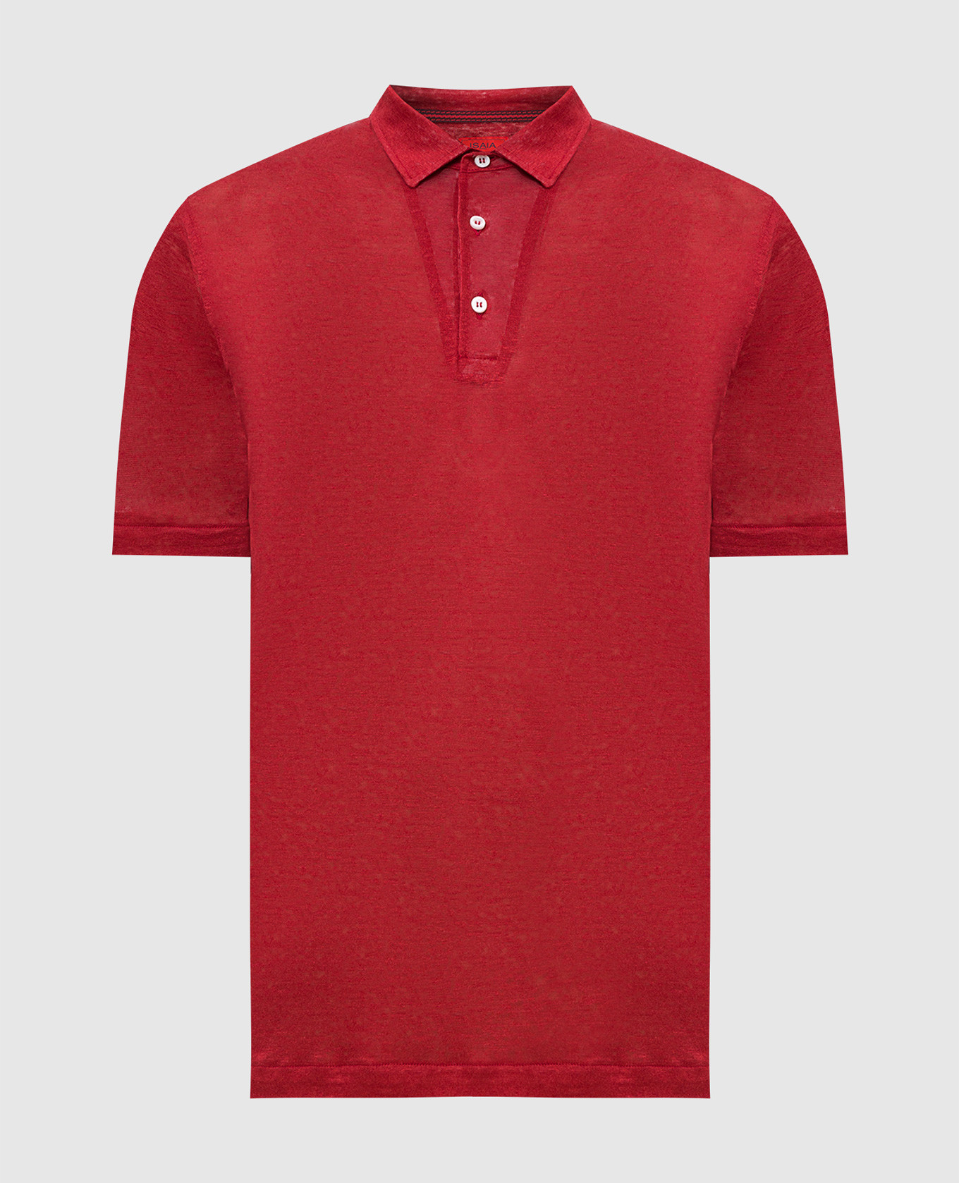 

Red linen polo ISAIA, Красный