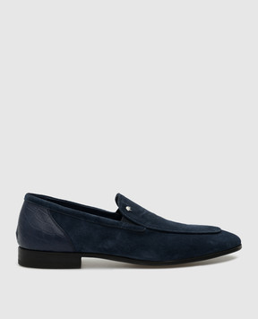 Stefano Ricci Blue Suede Loafers ChangeClear UF312C2092SDCS
