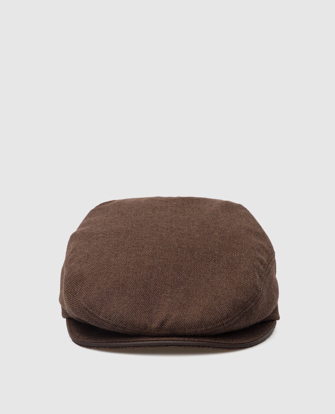 Children's brown wool and cashmere cap stefano ricci