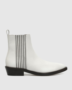 Brunello Cucinelli Chelsea in pelle bianca MZBSC1592