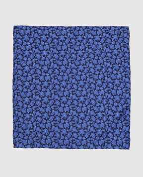Stefano Ricci Children's blue silk set of patterned tie and shawl YDX27002