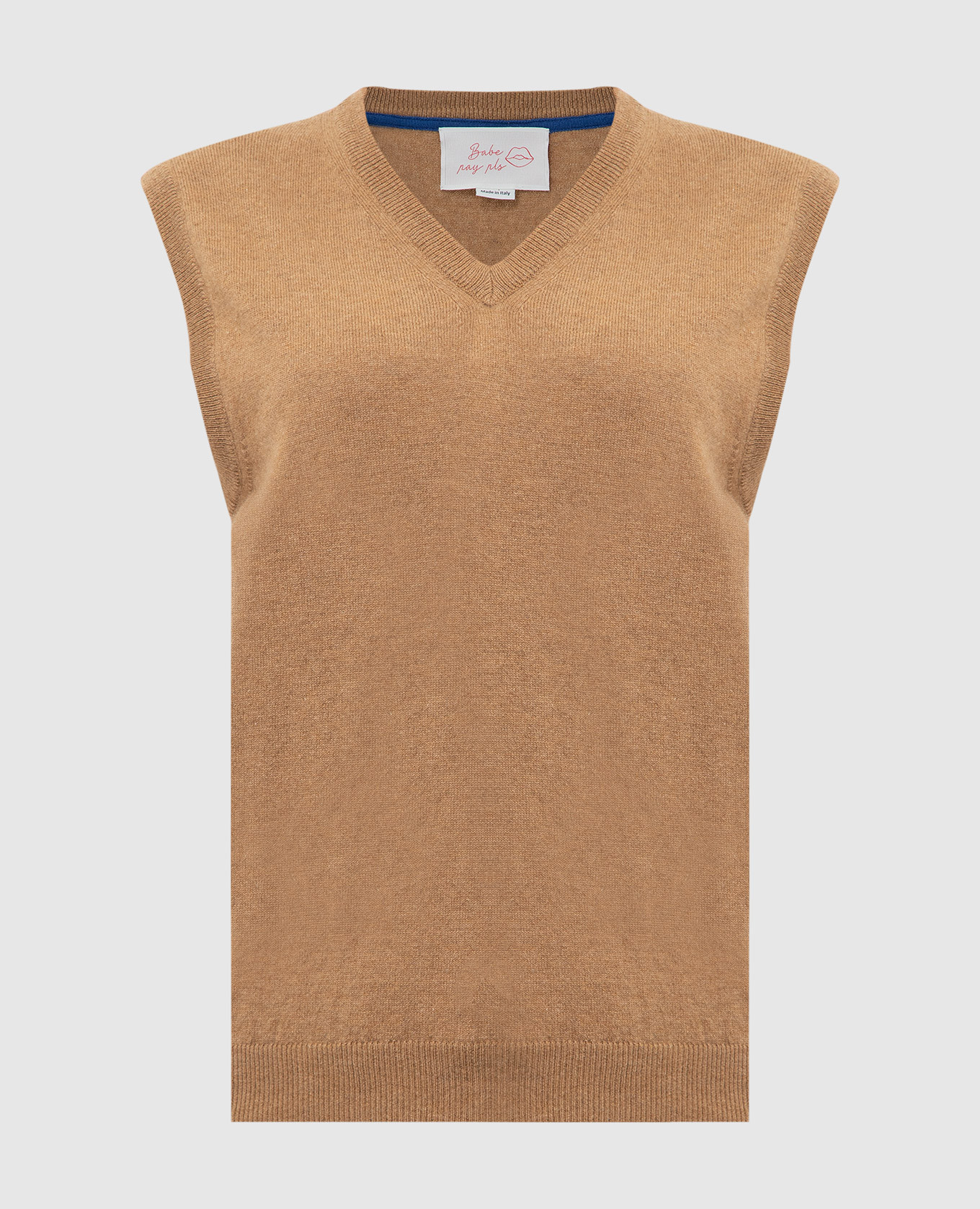 

Dark beige cashmere vest Babe Pay Pls, Бежевый