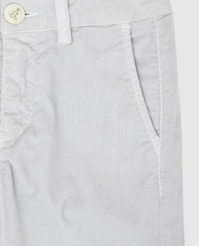 Stefano Ricci Children's Light Gray Corduroy Pants YUT7200080BAR010