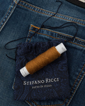 Stefano Ricci Children's blue distressed jeans T2960PITY1595