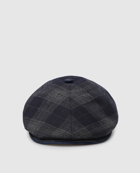 Stefano Ricci Children's plaid wool cap YVF2019PW804SD