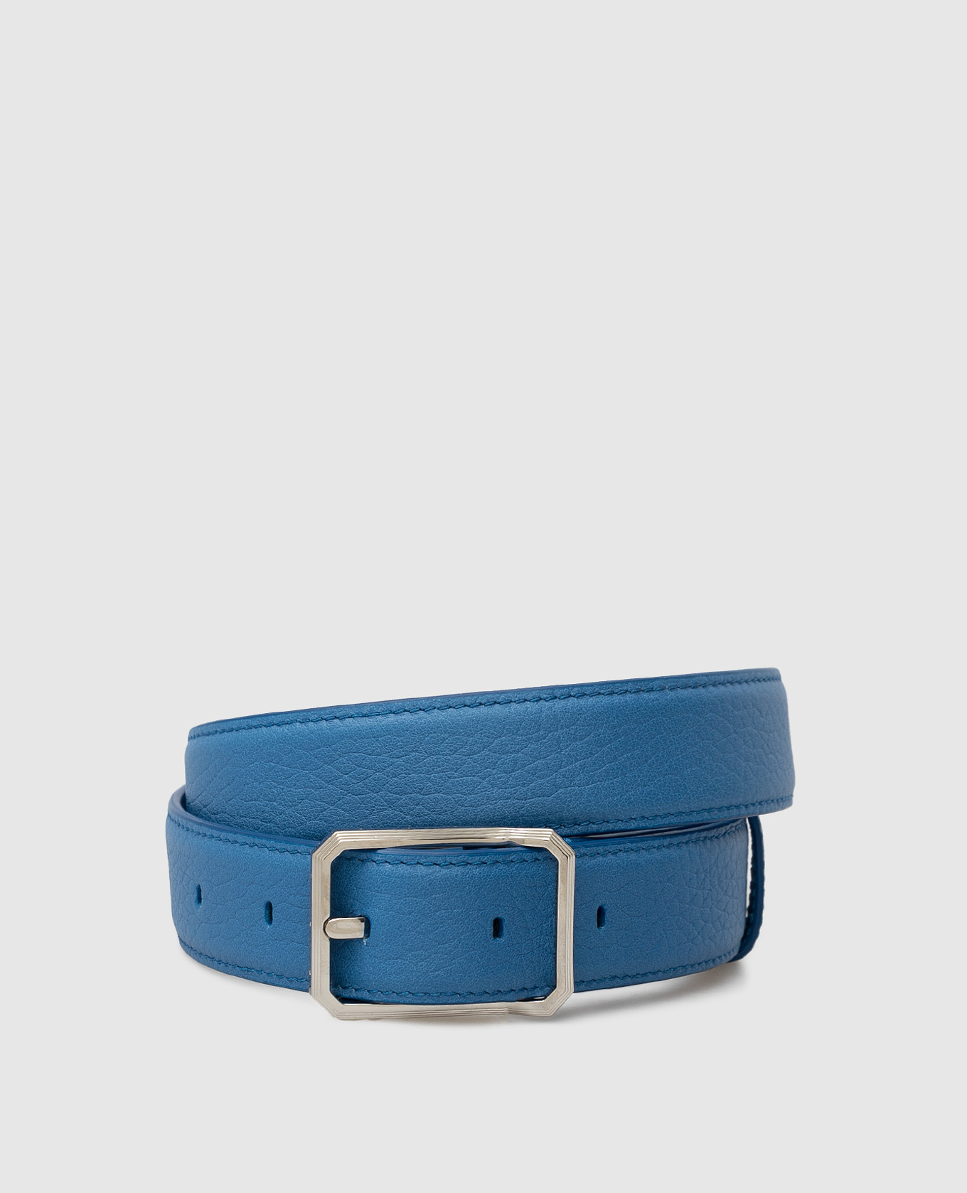 Children's light blue leather belt stefano ricci