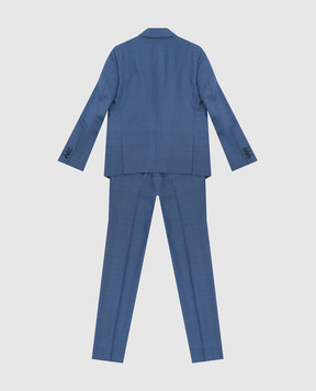 Stefano Ricci Checked wool and cashmere children's suit Y1SF732900HC5088