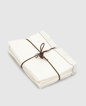 Brunello Cucinelli Set of linen serving napkins MLAR90T004