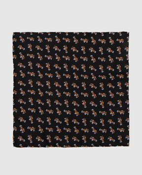 Stefano Ricci Children's black silk set of patterned tie and shawl YDHNG700