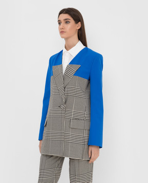NINA RICCI Checkered jacket with contrast insert 21ACVE003PL0365