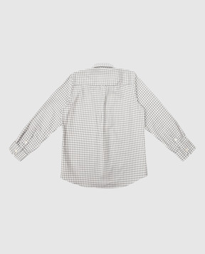 Stefano Ricci Children's gray checked shirt YC003202L823