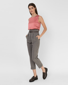 Peserico Checked wool trousers P04932A06510